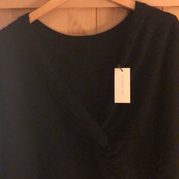 SUGARLIPS  TIMELESS BLACK SWEATER - Picture 8 of 8